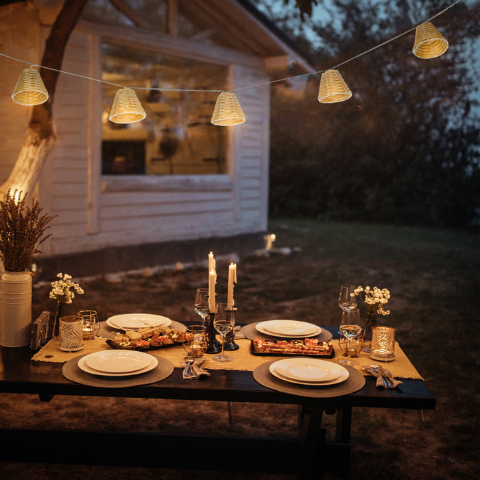 Forlight Chillout IP44 Estela LED 1W Blanco Cálido 2500K Imitación Madera Aplique Exterior con Estilo Natural