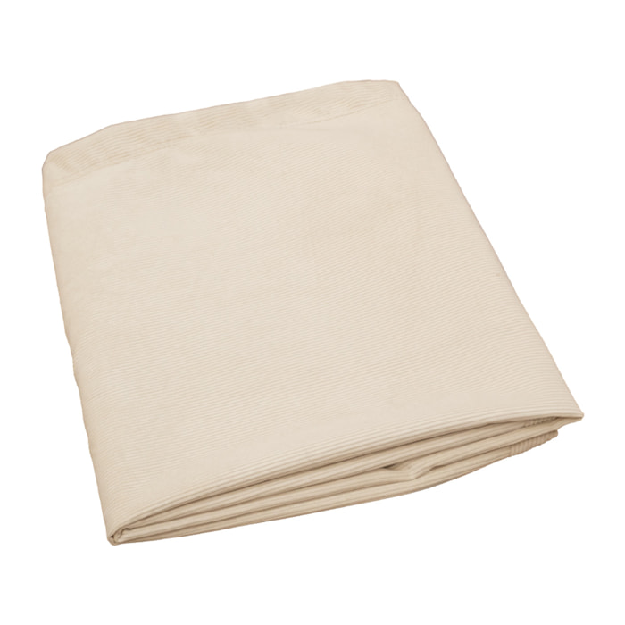 Housse pour tête de lit en velours côtelé beige en différentes tailles