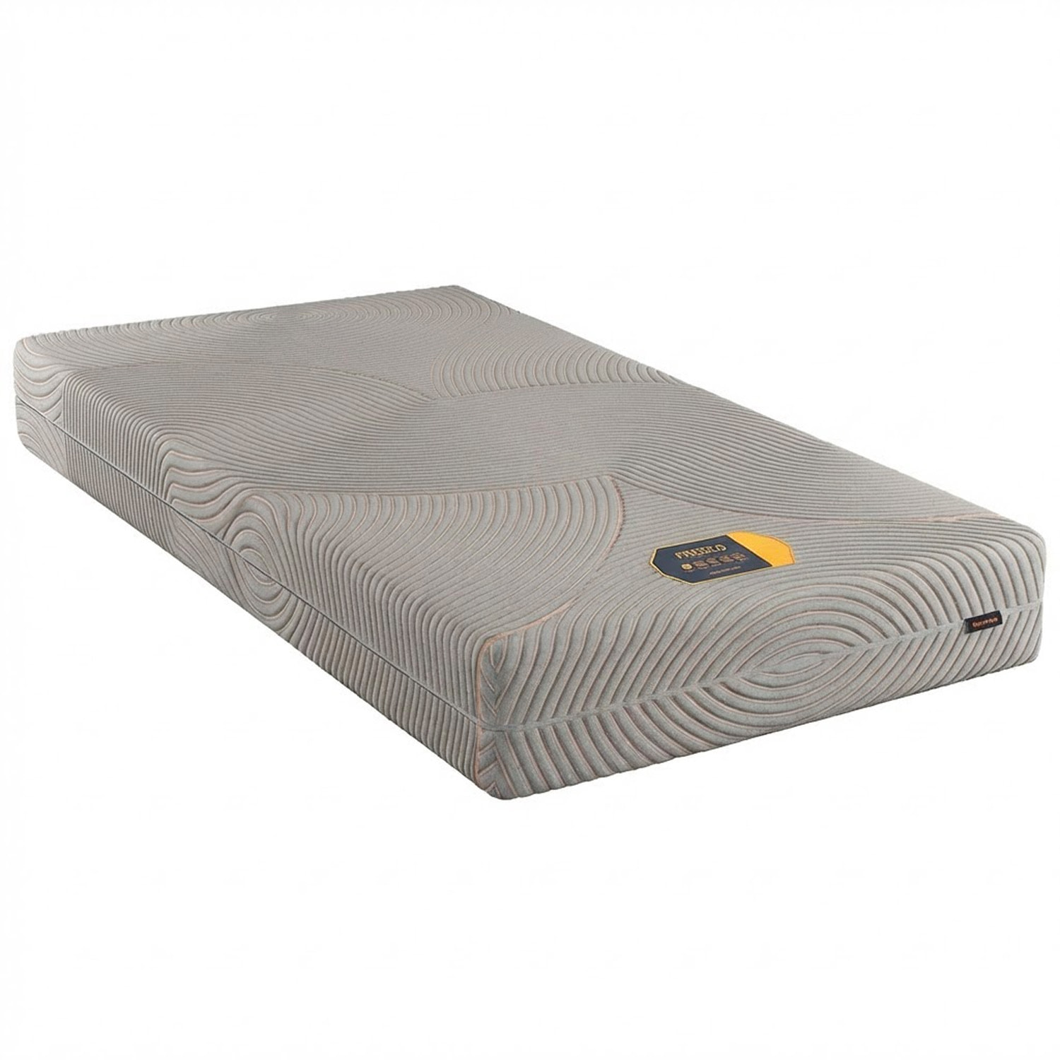 Materasso Singolo Memory Foam Double Face H3/H4 Ergonomico Medio Rigido Sfoderabile Traspirante Con Supporto Ortopedico 80 x 190 x 23 Cm Grigio