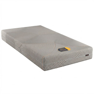 Materasso Singolo Memory Foam Double Face H3/H4 Ergonomico Medio Rigido Sfoderabile Traspirante Con Supporto Ortopedico 80 x 190 x 23 Cm Grigio