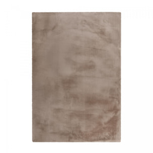 Tapis longs poils shaggy tufté motif uni HOHE