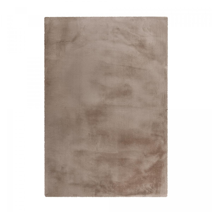 Tapis longs poils shaggy tufté motif uni HOHE
