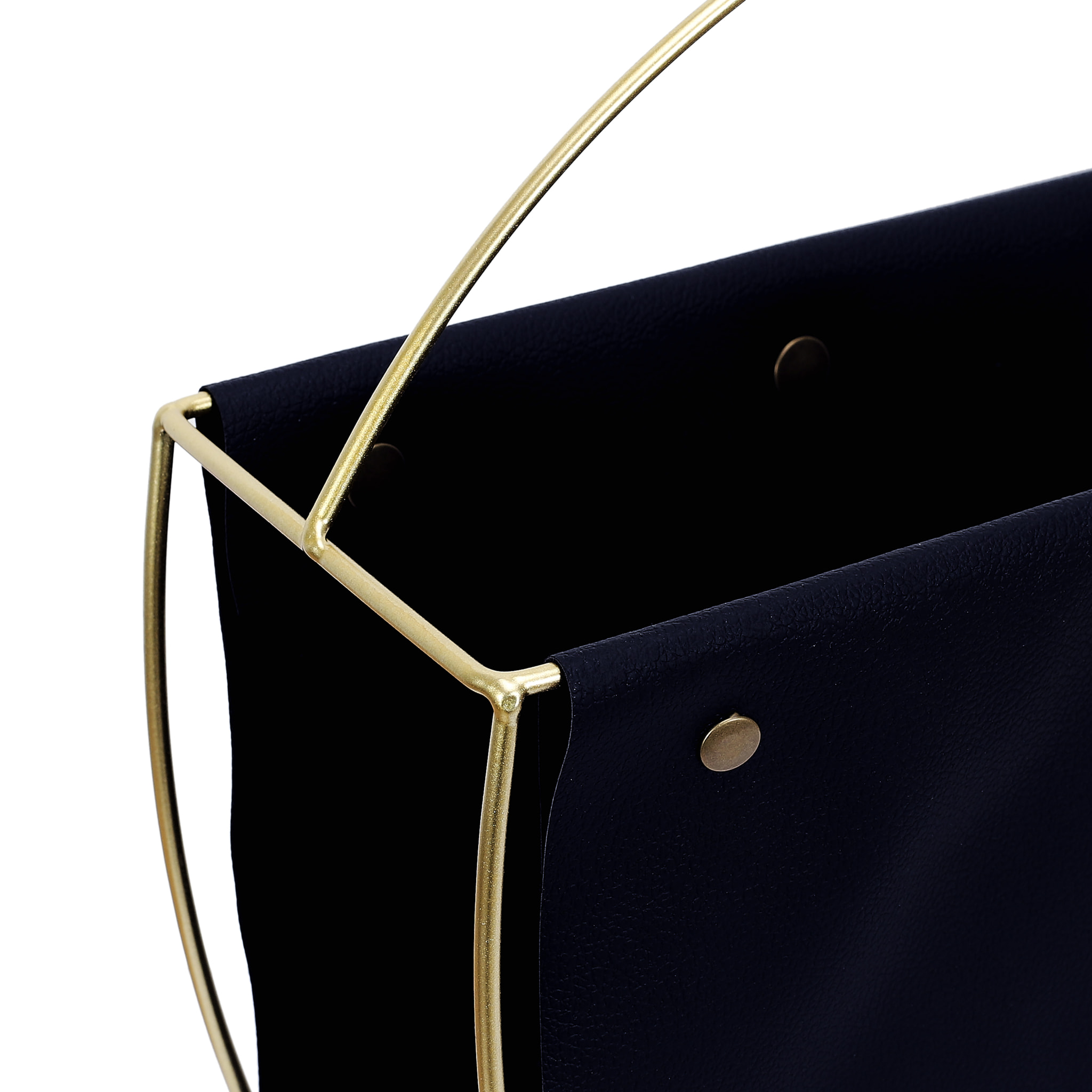 Porte-revues Noir Et Metal Dore