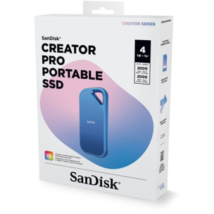 Disque dur SSD externe SANDISK 4To Creator PRO