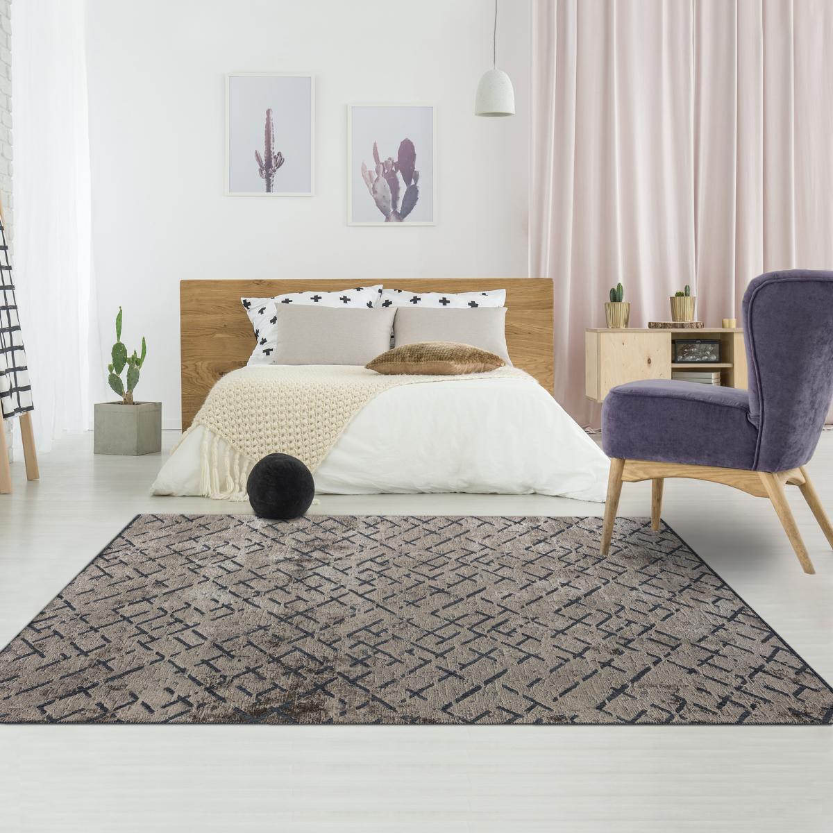 Tapis kilim tissé en coton motif simple GINO