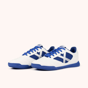 MUNICH DEBUT 05 Zapatillas de Fútbol Sala con Mesh Técnico Blanco y Azul