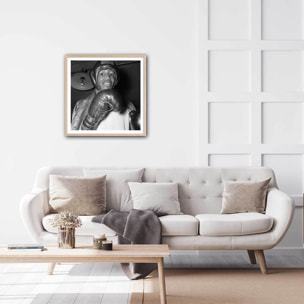 Affiche boxe Tigers Jones Brooklyn en 1928 Affiche + cadre en bois - Chêne