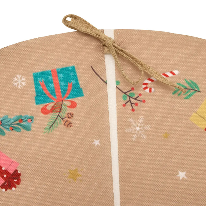 TAPIS SAPIN PERE NOEL JUTE D90