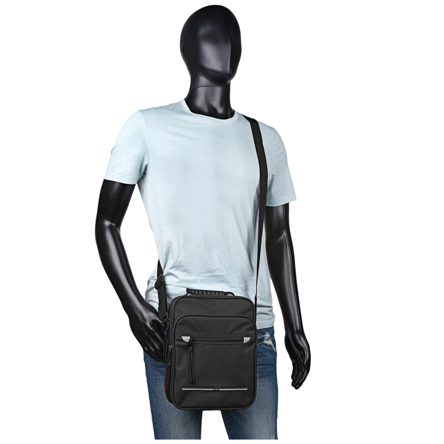 Bandolera Hombre Textil Jaslen Norwich Negro