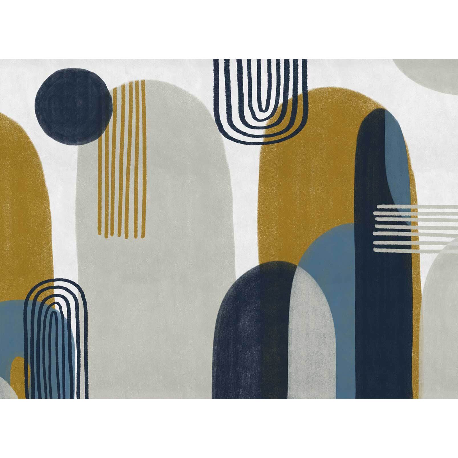 Papier peint panoramique Arches Ambre & Bleu Denim Intissé