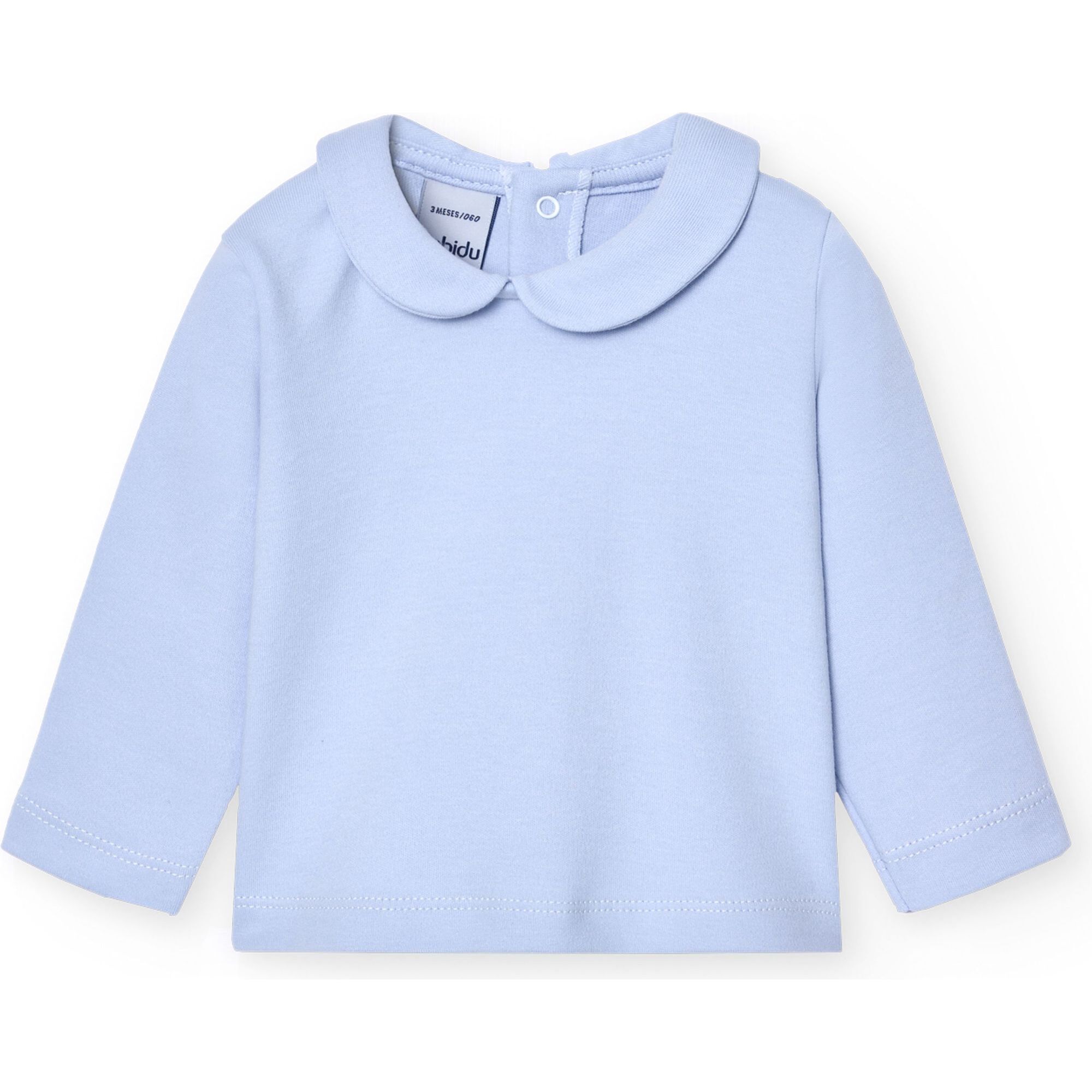 Camiseta bebé manga larga cuello fino