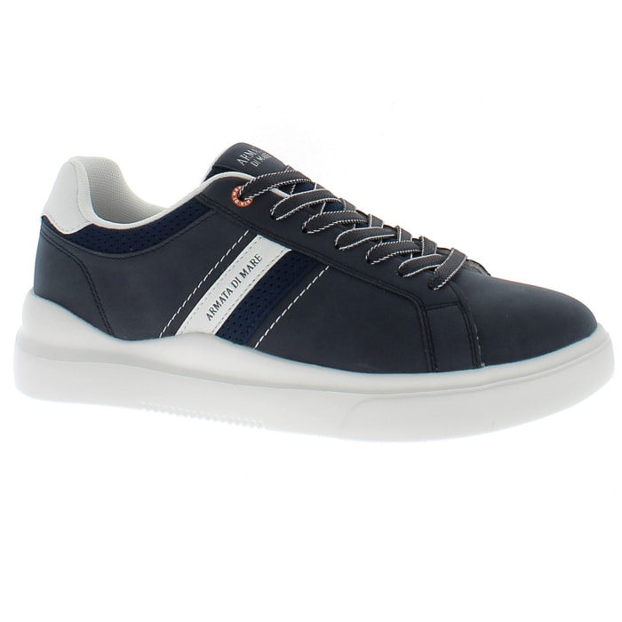 Armata di Mare Scarpe Uomo Court Sneakers Stringate con Soletta Rimovibile in Memory Foam AMU 1D935 Navy