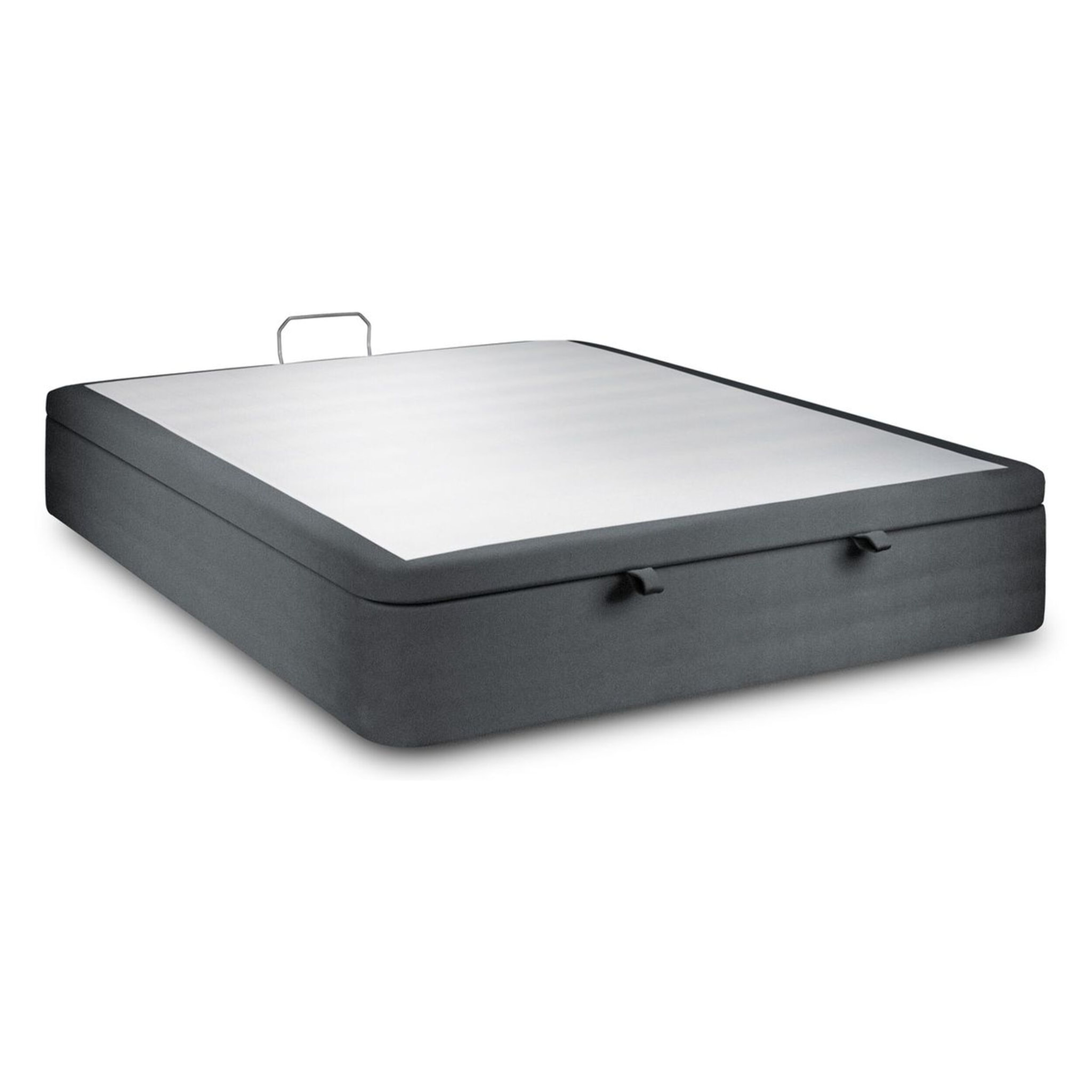 Sommier Coffre en velours chic - Grand coffre et ouverture facile - Montage rapide, adapté à tous les matelas - Hauteur Totale de 39cm - Finition élégante - 2 places