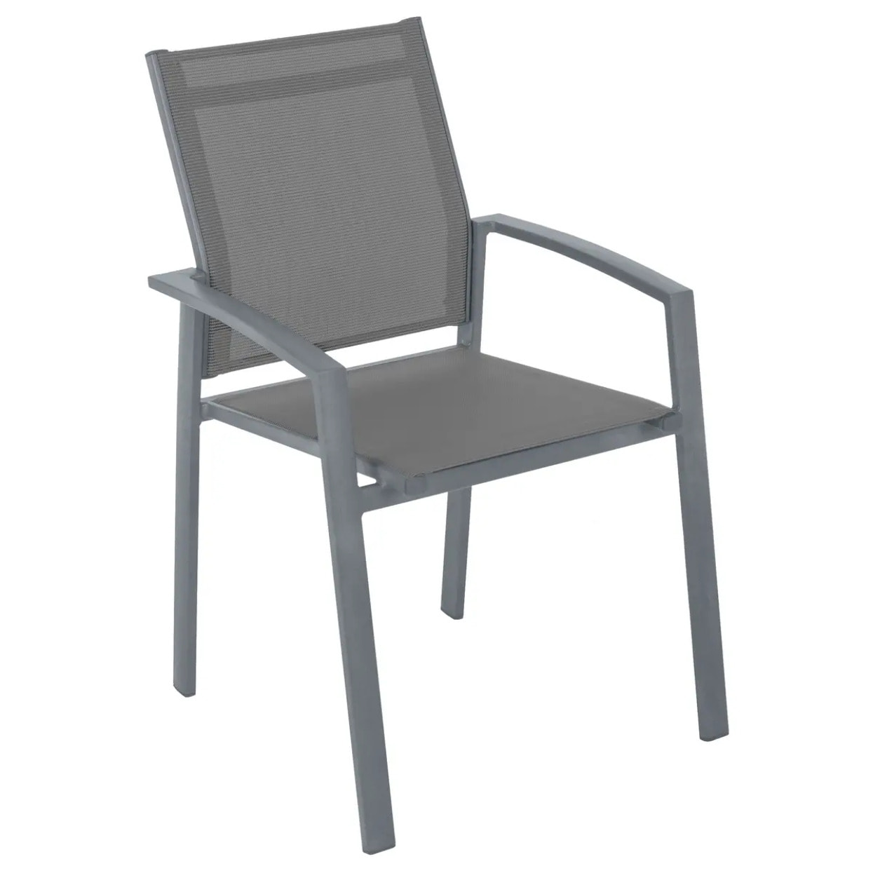 Fauteuil de jardin empilable Axiome Silex & Gris Quartz