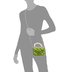 Villafalletto mini borsa a mano in PVC lucido