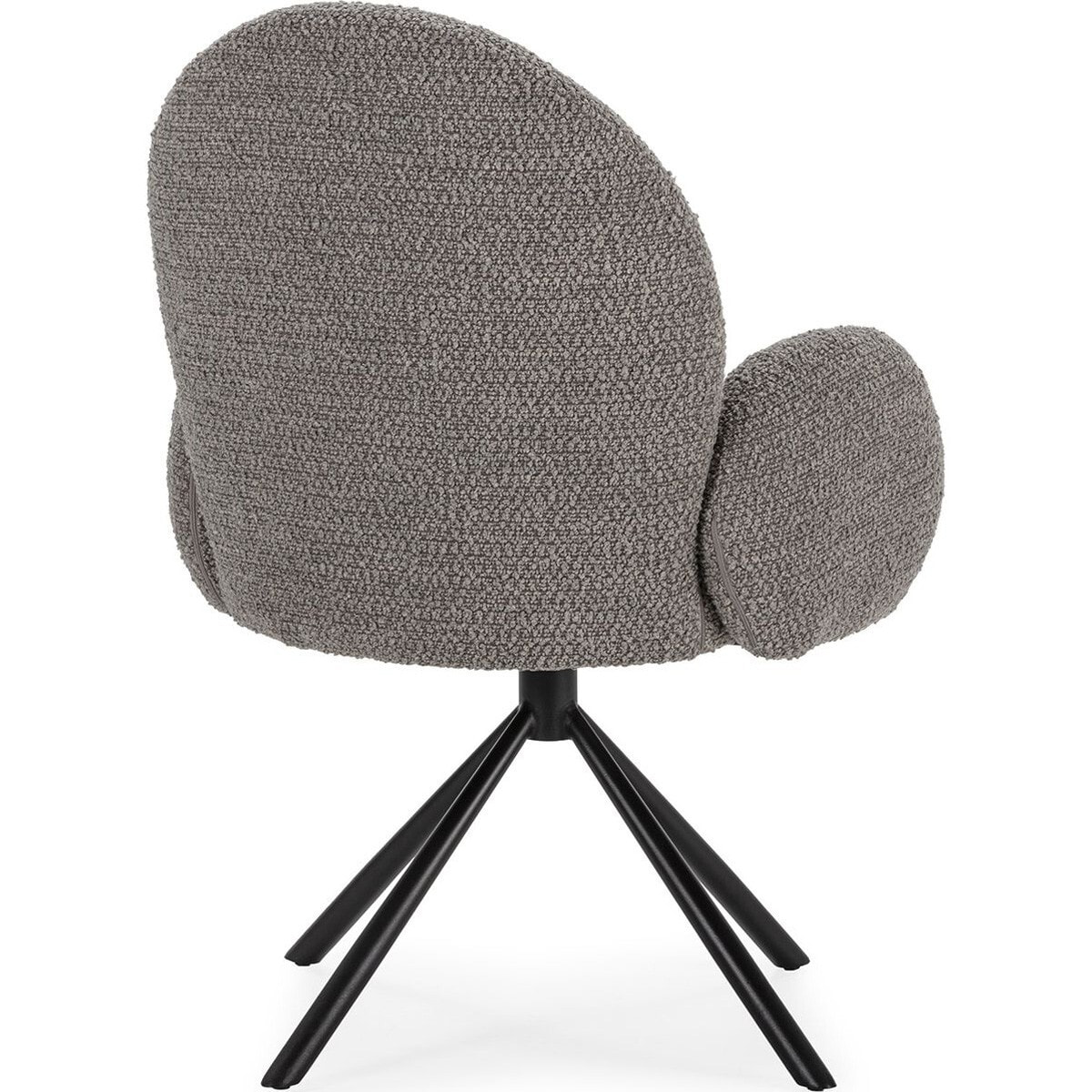 Fauteuil pivotant en tissu bouclé - OPALINE