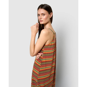 Camisón corto tirantes crepe emily teja