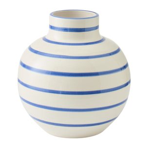 J-Line Vase - céramique - bleu/blanc