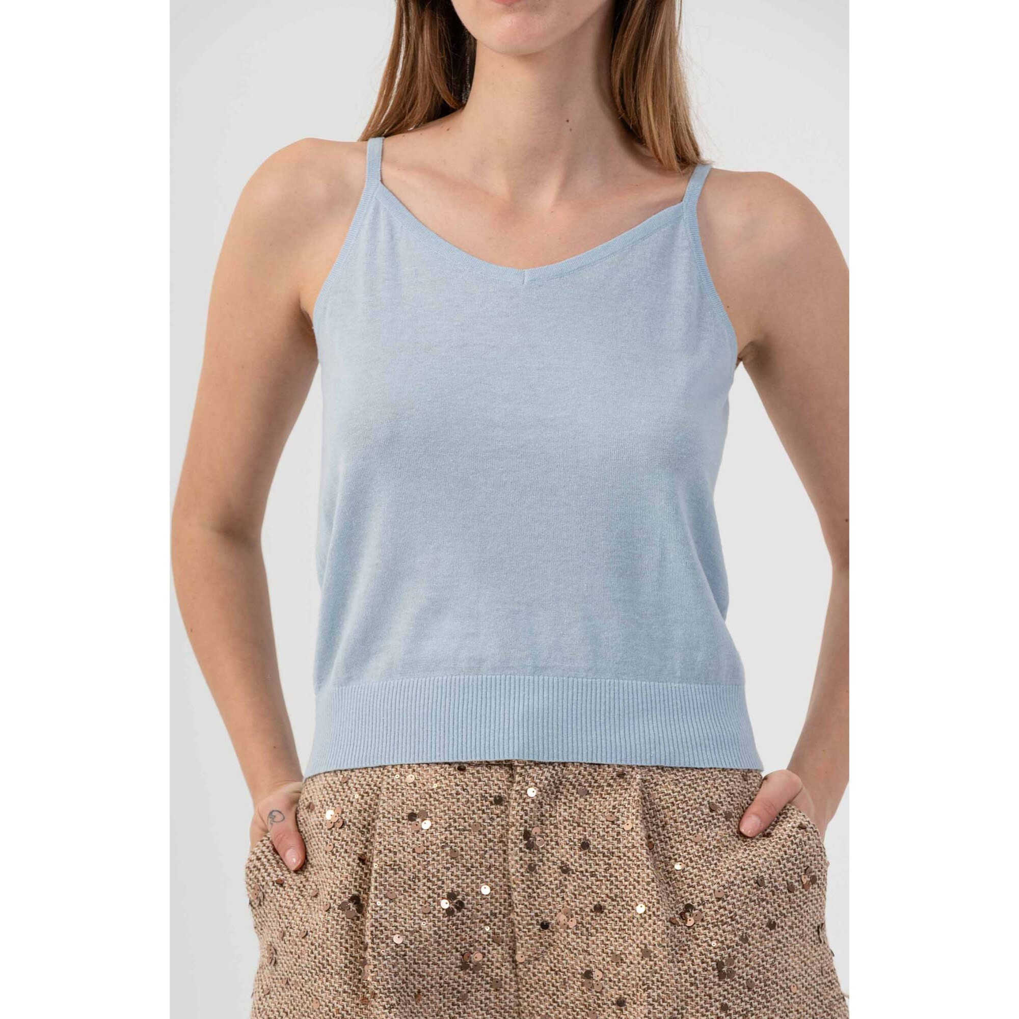 Kocca - Top con bordo a costine Donna