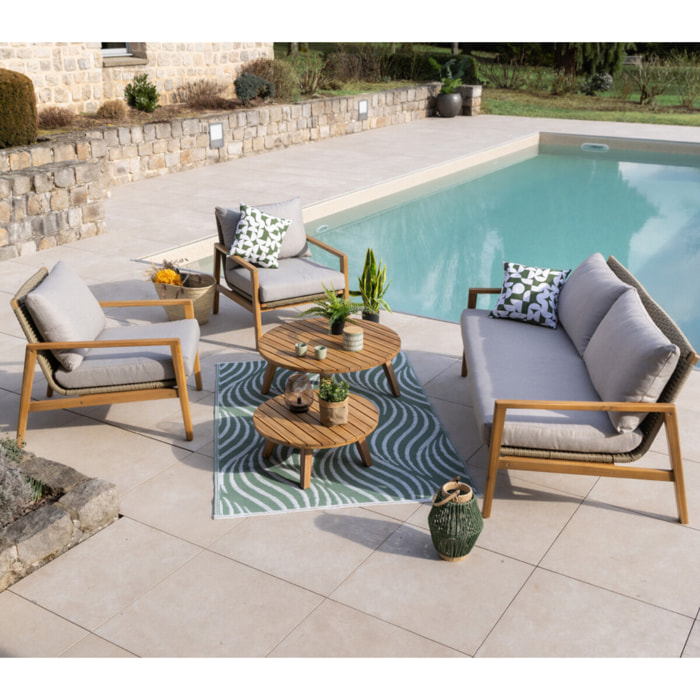 Salon de jardin en acacia - 4 places - ALSTRUP