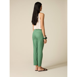 Oltre - Pantalones chinos de algodón - Verde