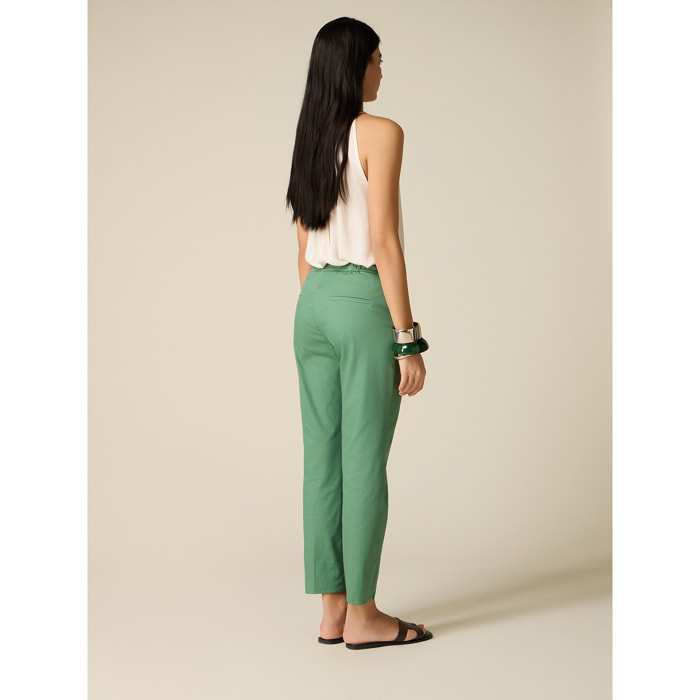 Oltre - Pantalones chinos de algodón - Verde