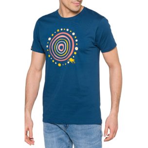 T-shirt in cotone 150 gr Aboriginal Hot Buttered Blu Indigo