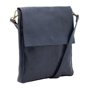 Borsa a tracolla  da uomo In Vera pelle Made in Italy 31x35x4 cm