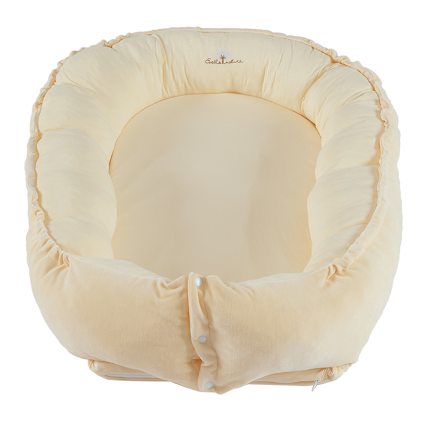 Cocoon bébé 0-6 mois coton bio velours-Jaune