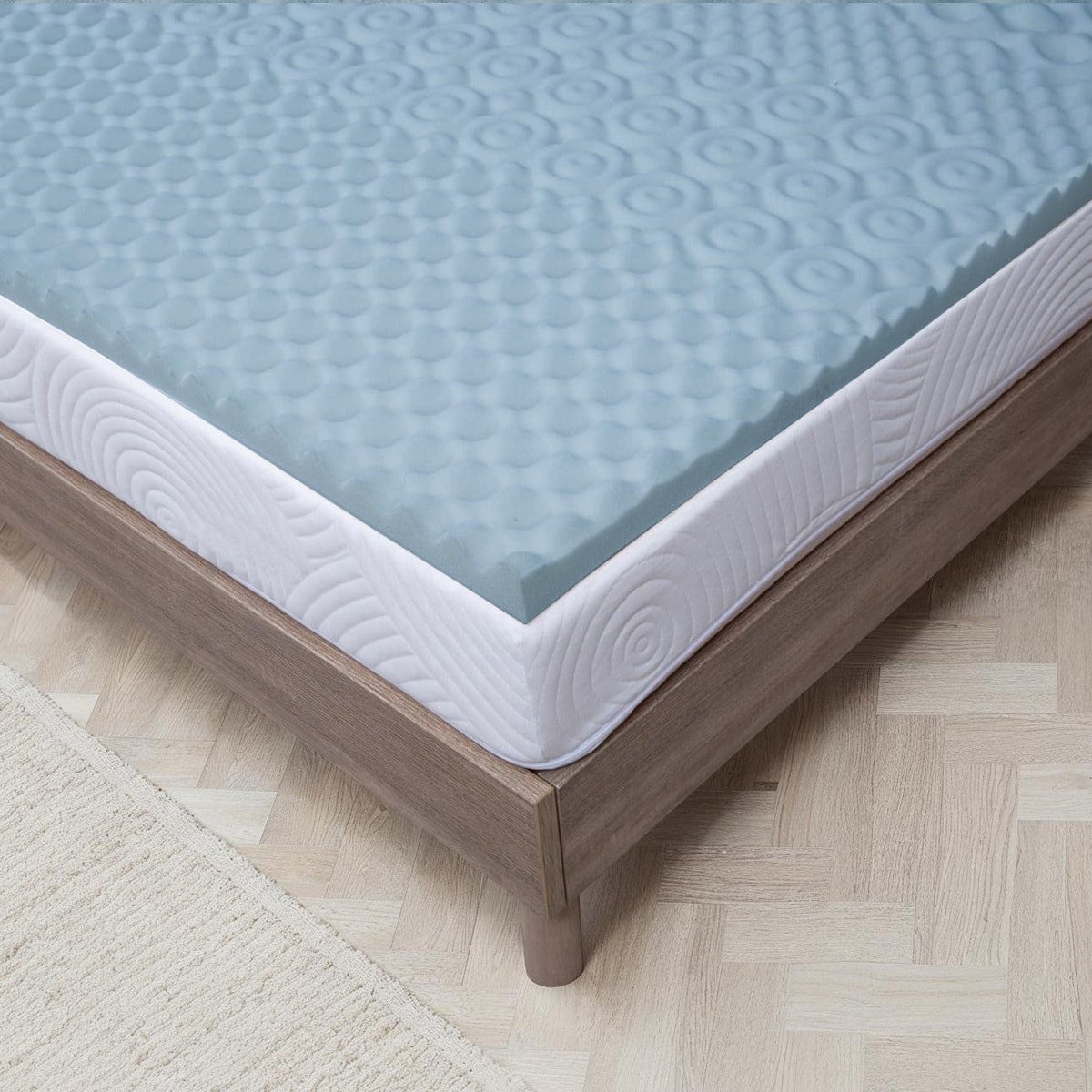 Surmatelas Mémoire de Forme et Gel Refresh, 6 cm, 7 Zones de Confort, Fabrication Française