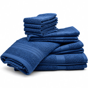 BASSETTI Set 5 Asciugamani in 100% Cotone