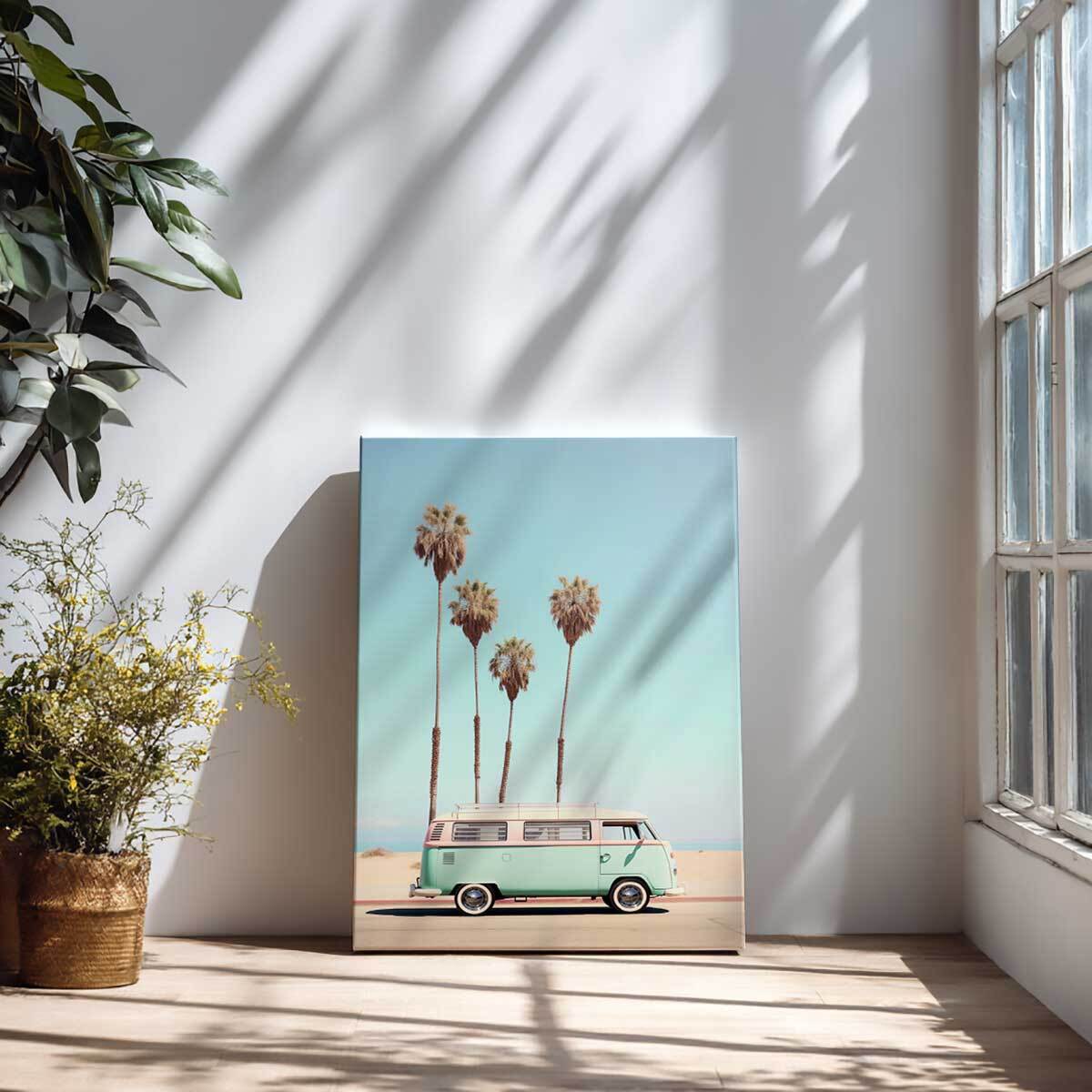 Tableau paysage mer Van sur Venice beach Toile imprimée