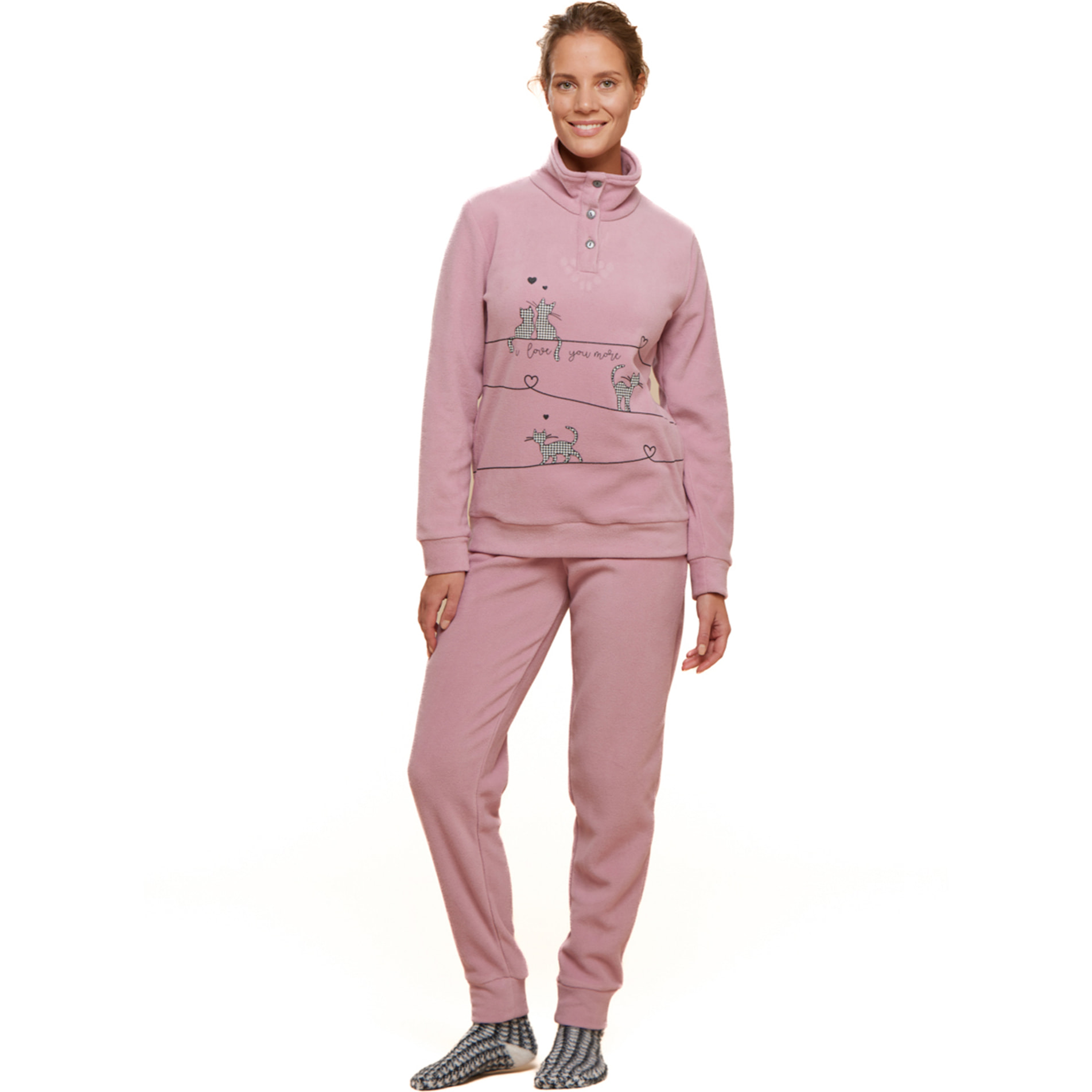 Pigiama donna micropile love cat Noidinotte