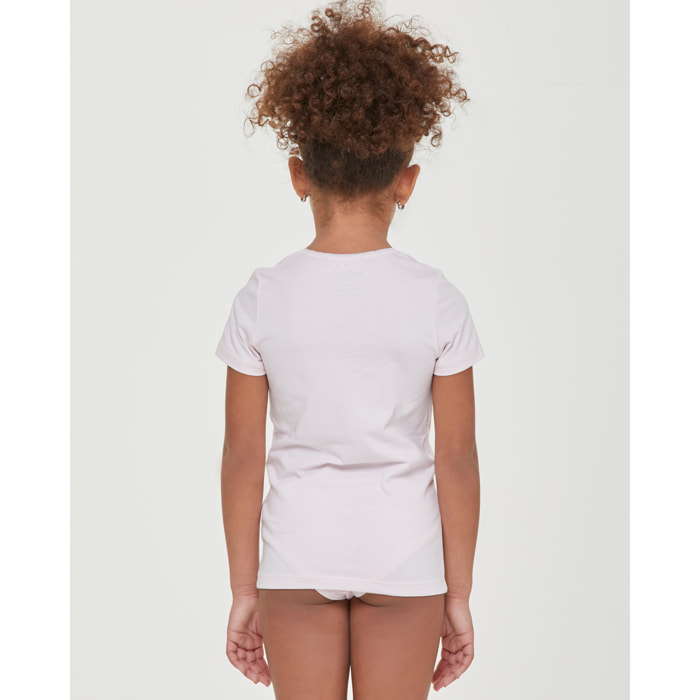 T-shirt girocollo bimba in cotone organico