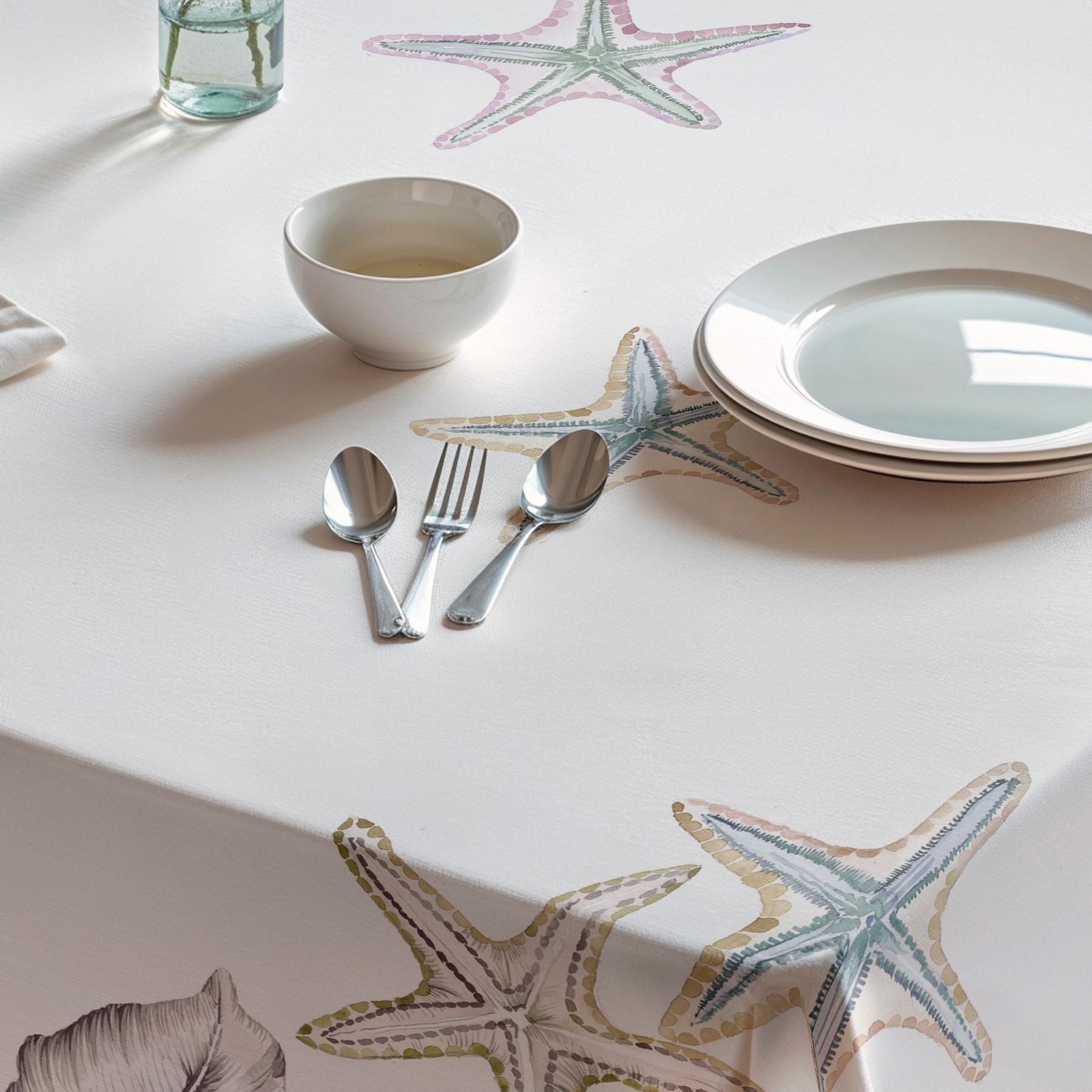 Nappe imprimée anti-tâches AMBOLO GRIS