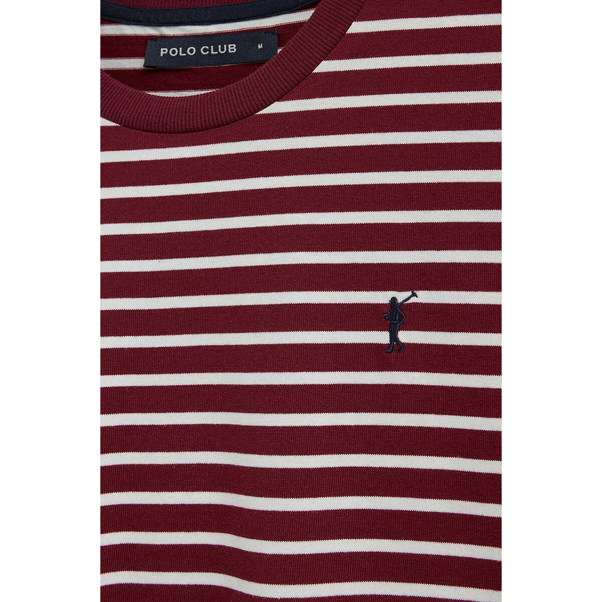 Maglietta a righe granata ed ecrù dal fit ampio con logo Rigby Go