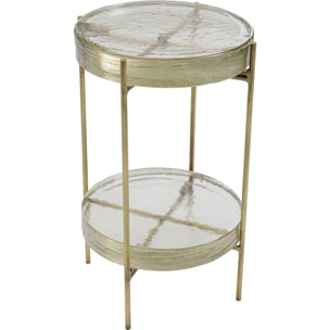 Table d'appoint Ice Double 30cm pieds dorés Kare Design