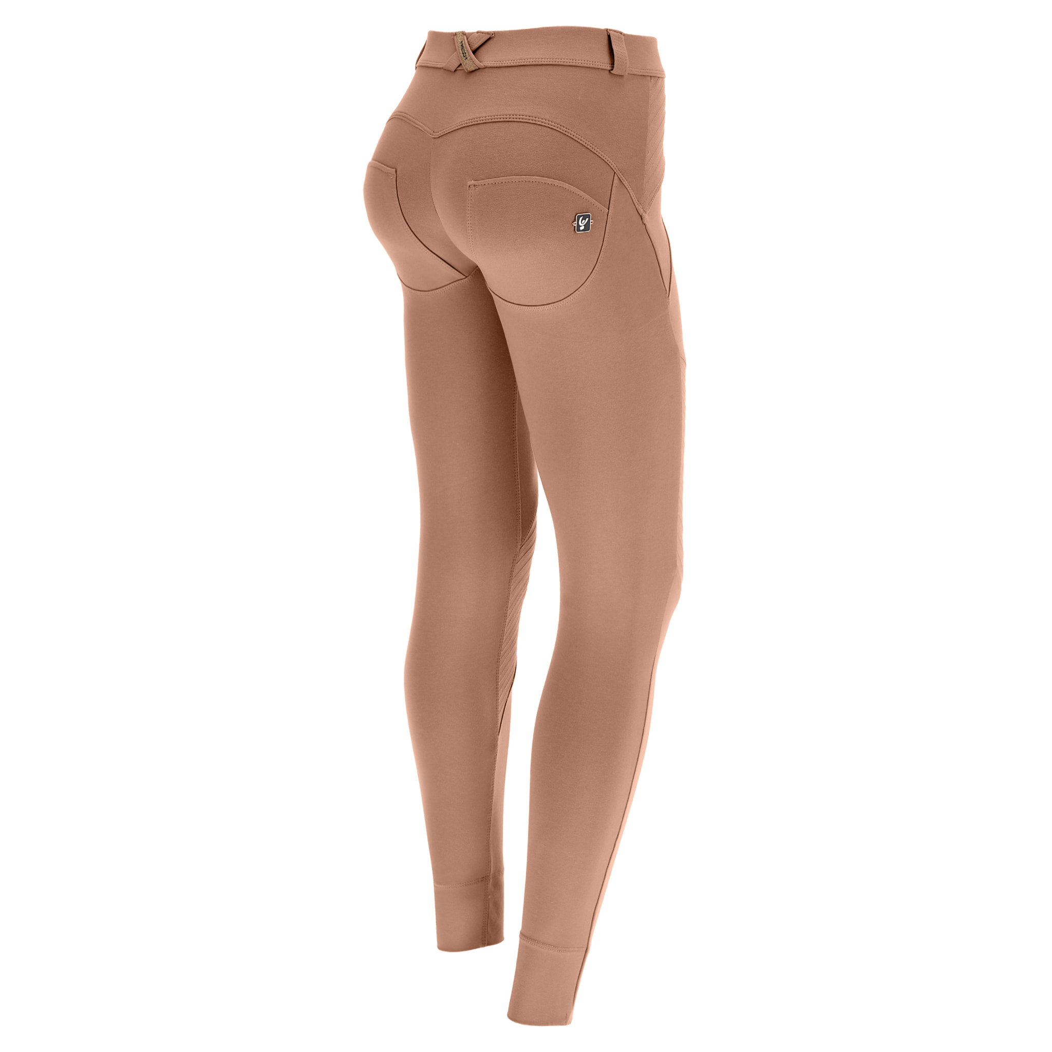 Pantaloni push up WR.UP® vita regular con inserti ribbed