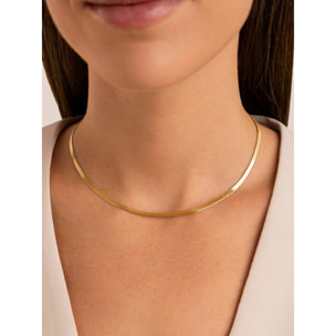 Collar Lisse S Acero Baño Oro