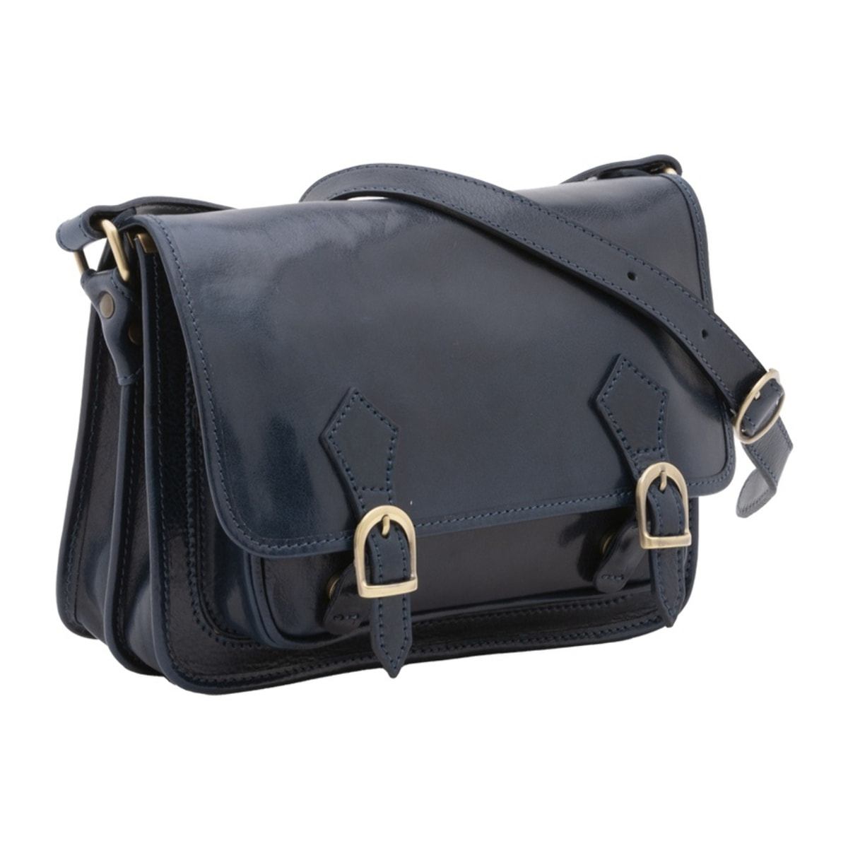 Borsa a tracolla da donna - Modello False - 100% vera pelle - 27.5 x 22.0 x 12.0 cm