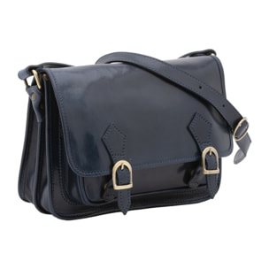 Borsa a tracolla da donna - Modello False - 100% vera pelle - 27.5 x 22.0 x 12.0 cm