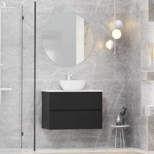 Conjunto de baño MONO Alday, 80 cm, Negro