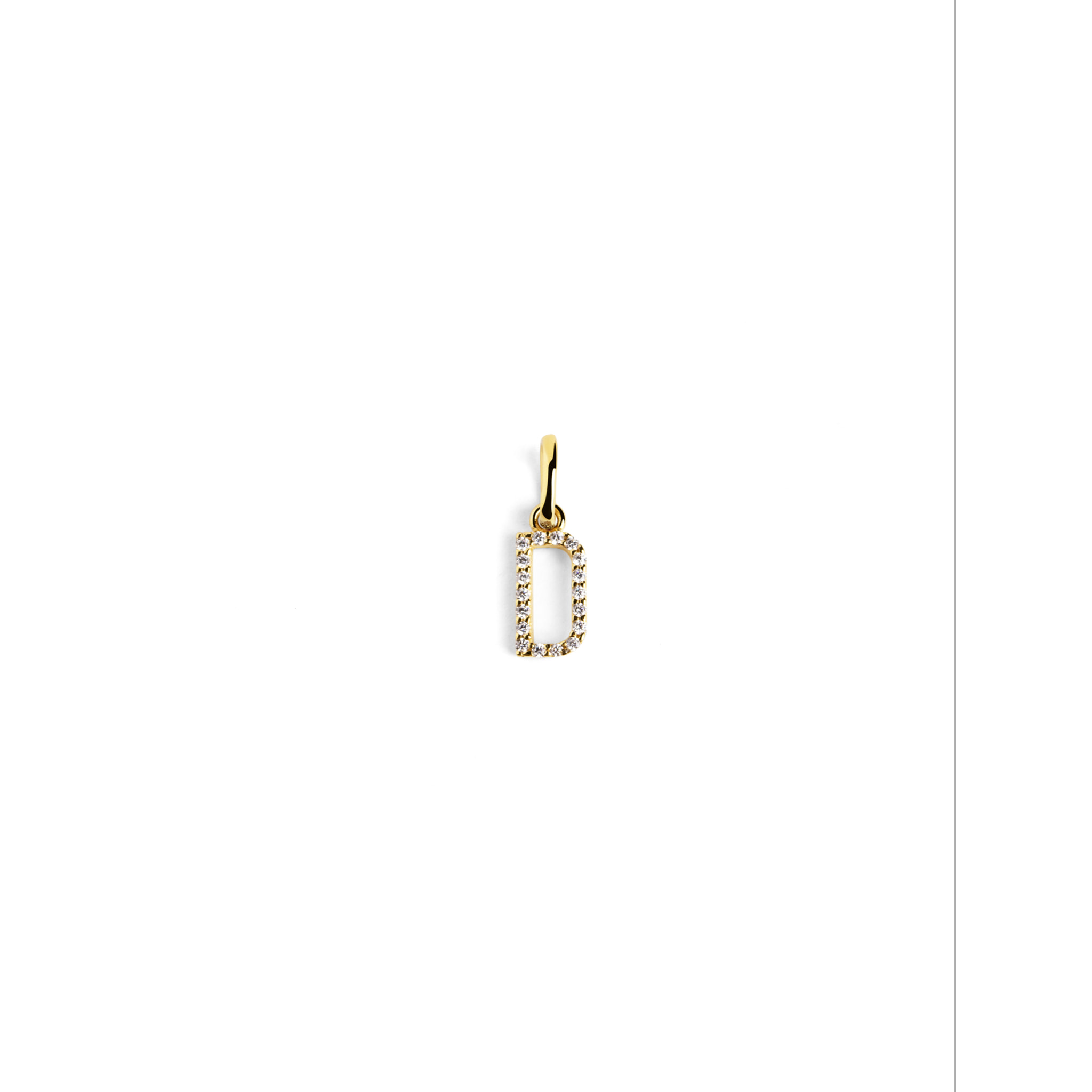 Charm Letter Spark Argento Placcato Oro