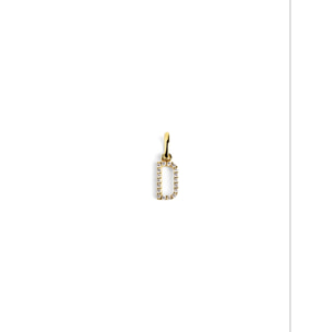 Charm Letter Spark Argento Placcato Oro