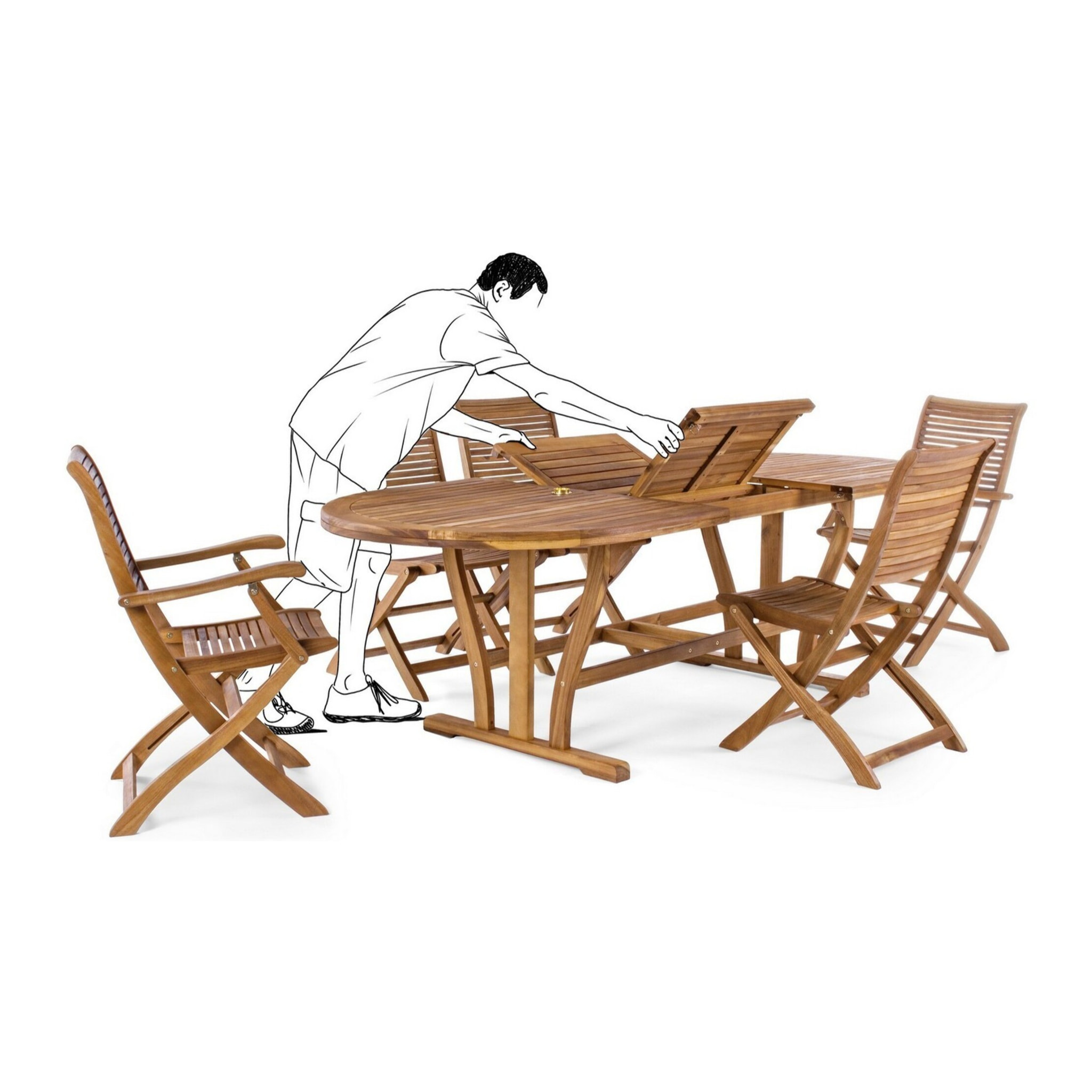 Tavolo NOEMI ovale allungabile 180/240x100 cm