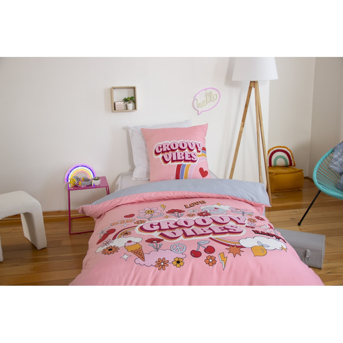 Parure de lit enfant 100% microfibre - GROOVY VIBES