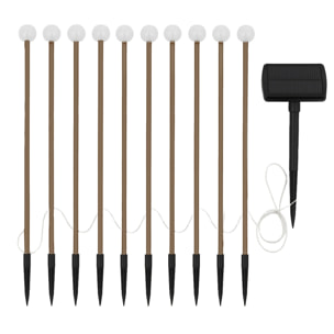 10 Mini boule solaire à piquer LOLLY 5M