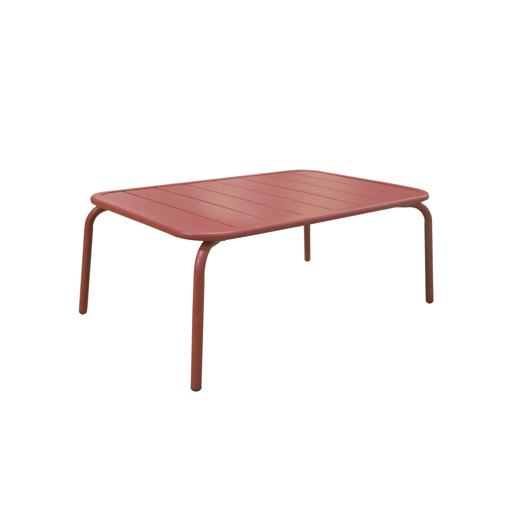 Salon de jardin FIORA en acier. 4 personnes. terracotta et beige