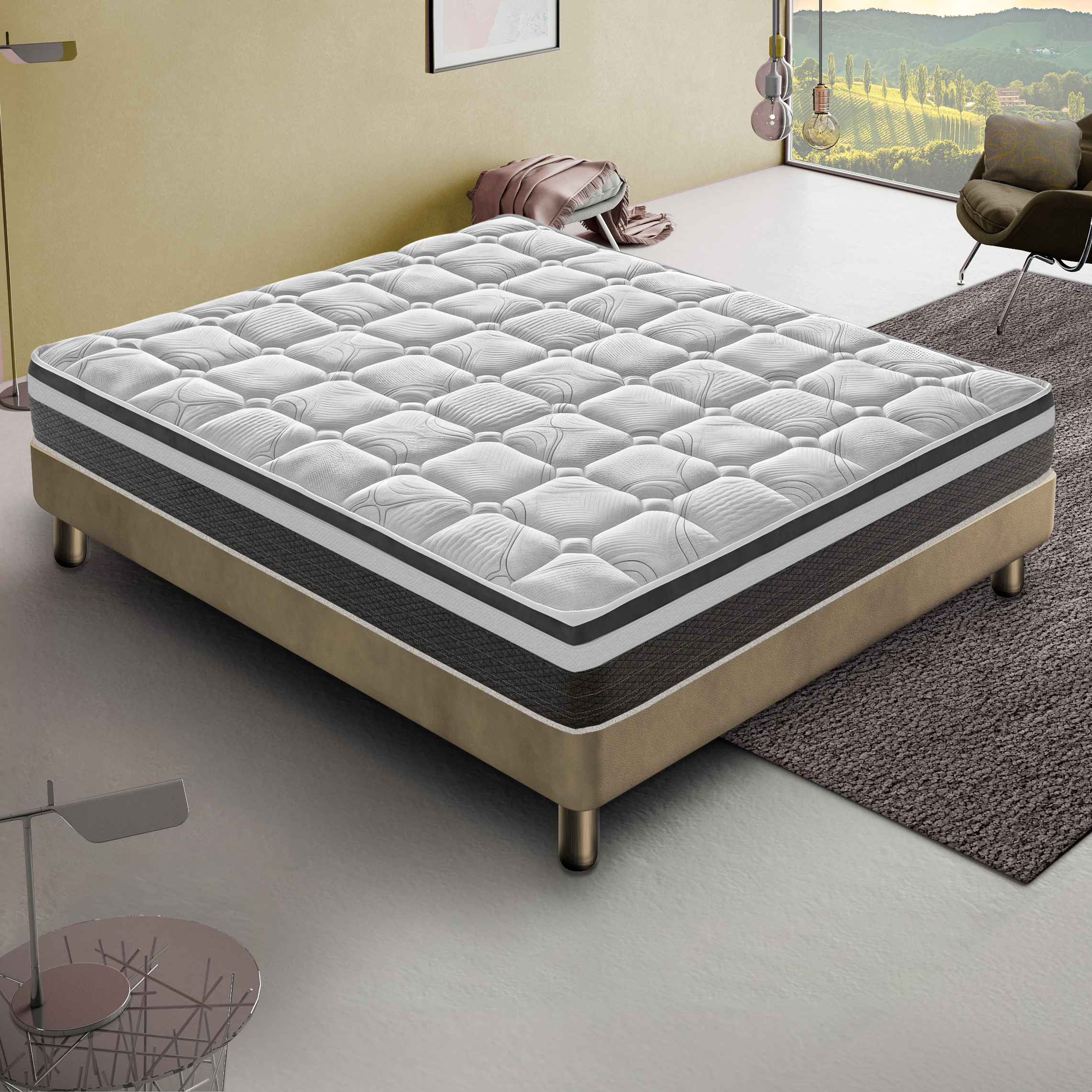 Materasso 200x200 in Memory Foam - Altezza 20 cm - Ortopedico