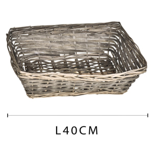 Cesto rettangolare - Pezzi 4 - 40xH13x30cm - Bianchi Dino SpA
